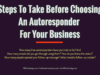 entrepreneur Entrepreneur Steps To Take Before Choosing An Autoresponder For Your Business 100x75